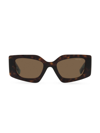 Prada 51mm Rectangular Sunglasses In Tortoise