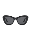 Dior Bobby 52mm Butterfly Sunglasses In Black