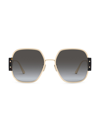 Dior Montaigne 58mm Square Sunglasses In Shiny Gold