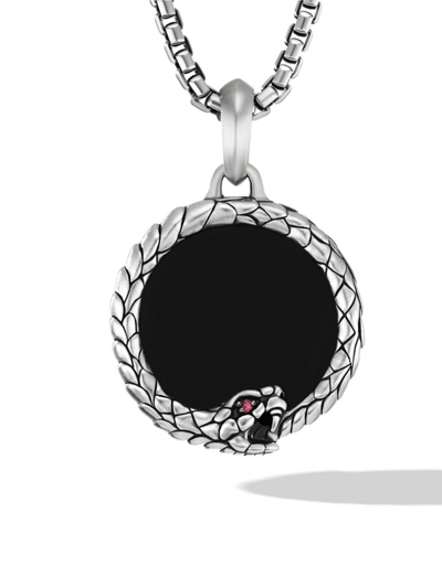 David Yurman Men's Cairo Ouroboros Pendant With Gemstones In Silver, 25mm