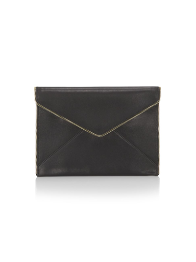 Rebecca Minkoff Women's Leo Leather Clutch-on-chain In Black