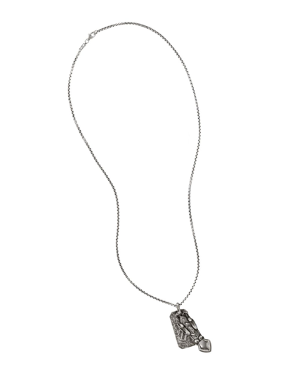 John Hardy Legends Naga Reticulated Silver Pendant Chain Necklace