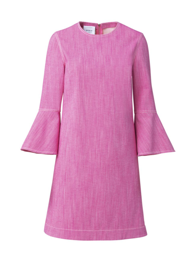 Akris Punto Stretch Denim Knee-length Dress In Pink | ModeSens