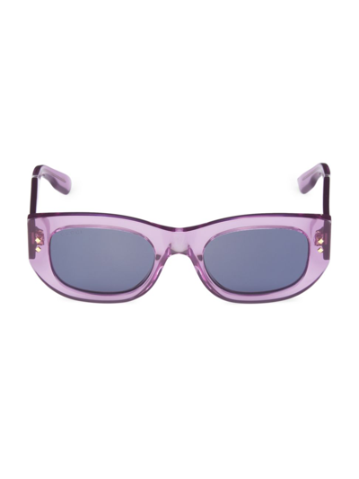 Gucci Nouvelle Vague 太阳镜 – Shiny Transparent Violet & Solid Blue In Violet