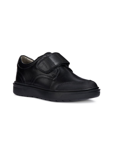 Geox Babies' Little Boy's & Boy's Riddock Leather Sneakers In Black