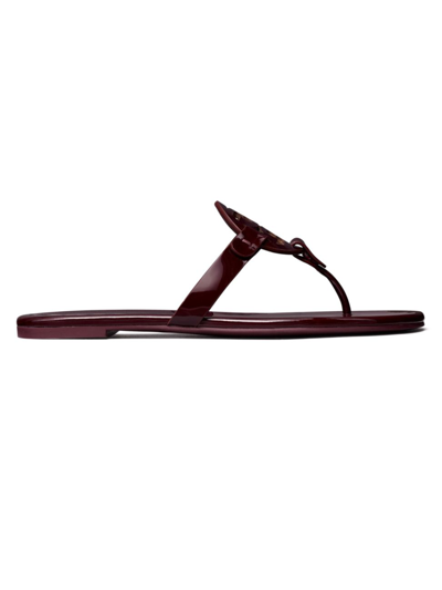Tory Burch Miller Soft Medallion Thong Sandals In Bordeaux