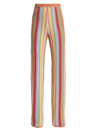 Alexis Geo High-waisted Knit Pants In Multicolor