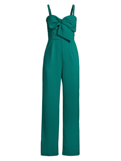 Lilly Pulitzer Kavia Bow-front Straight-leg Jumpsuit In Green