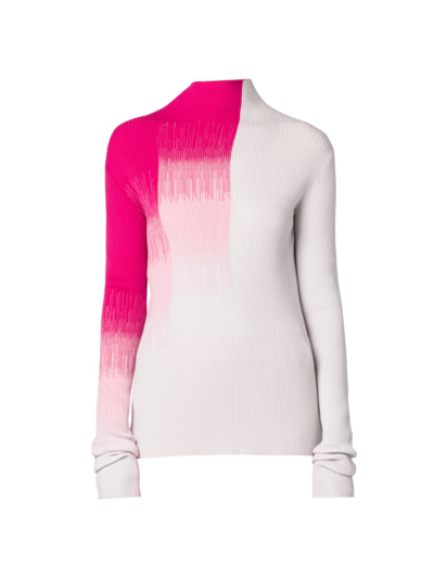 Giorgio Armani Rib-knit Turtleneck Sweater In Pink