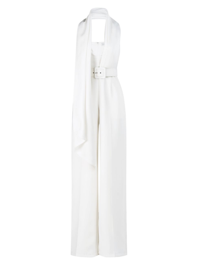 Halston Mel Jumpsuit In White