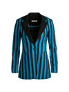 ALICE AND OLIVIA WOMEN'S BREANN STRIPED FITTED BLAZER