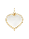 Temple St Clair Women's Florence98 18k Yellow Gold, Rock Crystal, & Diamond Heart Pendant