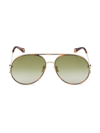 CHLOÉ WOMEN'S AUSTINE 61MM PILOT METAL SUNGLASSES