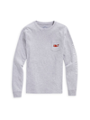 Vineyard Vines Kids' Little Boy's & Boy's Long-sleeve Graphic Tee In Barracuda Heather