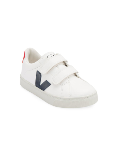 Veja Little Kid's Esplar Leather Trainers In White