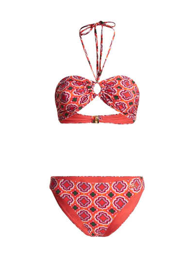 Etro Printed Two-piece Bikini Set In Orange