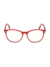 Tom Ford 53mm Pantos Blue Block Glasses In Shiny Pearlirized Red