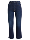 MOTHER WOMEN'S THE RAMBLER HIGH-RISE STRETCH STRAIGHT-LEG ANKLE JEANS