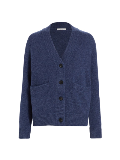 Co Women's Oversized Wool & Cashmere Cardigan In Blue Melange
