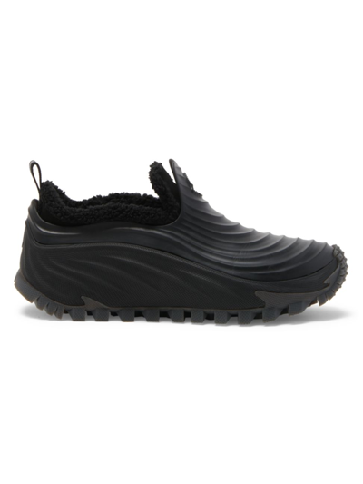 Moncler Aqua Molded-whorl Rain Boots In Black