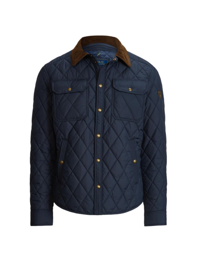 Polo Ralph Lauren Quilted Water Repellent Jacket In College Navy