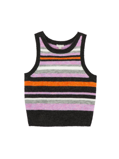 Habitual Kids' Girl's Striped Sweater Vest In Neutral