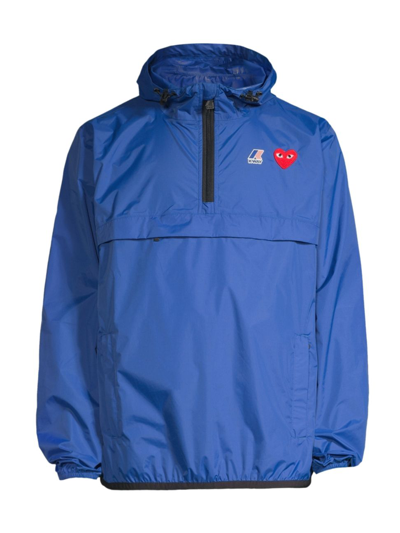 Comme Des Garçons X K-way Half-zipped Jacket In Blue