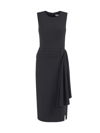 Kay Unger Raven Midi Dress In Black