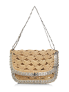 RABANNE WOMEN'S 1969 RAFFIA MESSENGER BAG