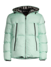 Moncler Montcla Brand-applique Shell-down Jacket In Pastel Green