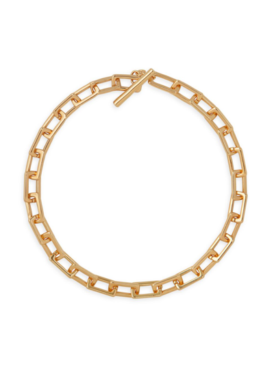 Martha Calvo 14k-gold-plated Square-link Chain Necklace In Yellow Gold