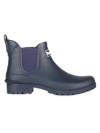 Barbour Wilton Floral Wellingtons Boot In Black Floral In Navy Floral