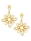 KENNETH JAY LANE WOMEN'S 22K-GOLD-PLATED FLOWER DROP EARRINGS