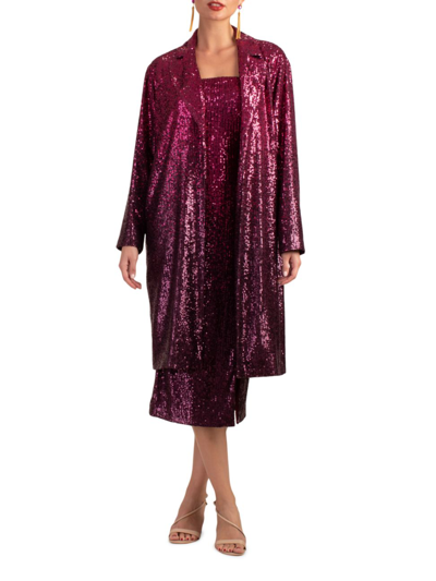 Trina Turk Pisces Metallic Jacket In Festive Pink