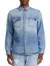 Nsf Vintage Long-sleeved Work Shirt In Vintage Blue