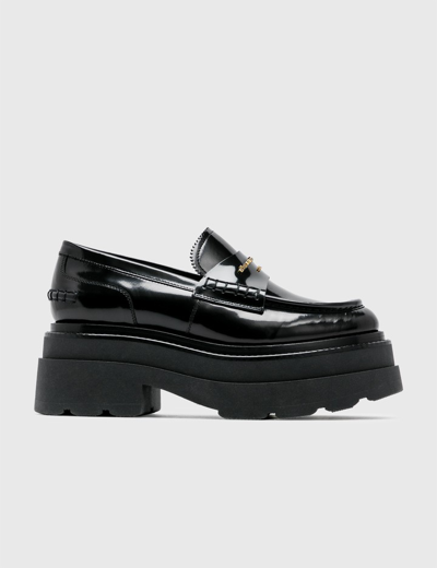 Alexander Wang Carter Patent-leather Platform Loafers In Black