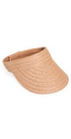 Madewell Packable Braided Straw Visor In Warm Nutmeg