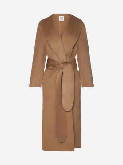 Totême Cashmere Belted Coat In Brown
