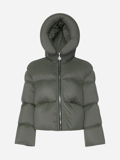 Ienki Ienki Kenny Quilted Nylon Cropped Puffer Jacket In Green