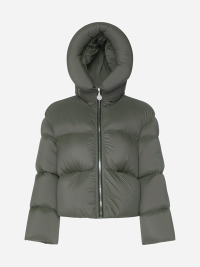 Ienki Ienki Kenny Quilted Nylon Cropped Puffer Jacket In Khaki