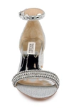 Badgley Mischka Block Heeled Sandal In Silver