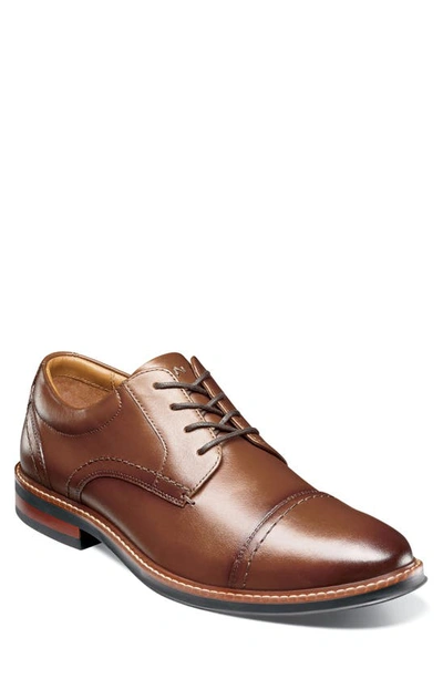 Nunn Bush Calderone Cap Toe Derby In Cognac