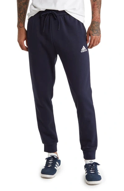 Adidas Originals Essential Feel Cozy Fleece Pants In Legend Ink/ White