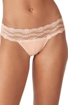 B.tempt'd By Wacoal B.adorable Thong Panty In Pale Peach