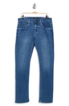 7 For All Mankind Standard Blue Straight-leg Jeans In Indg Peak