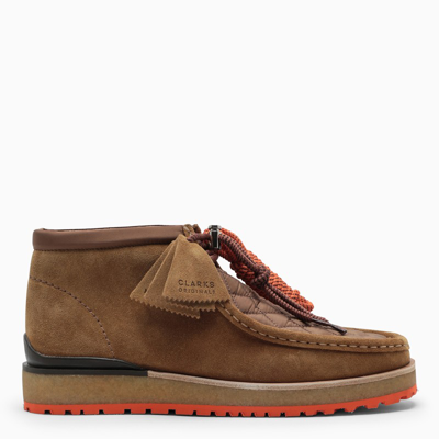 Moncler Wallabee Boots Brown And Orange Ankle Boots