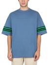 Ambush Loose-fitting T-shirt With Logo Patch In Blu