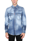Dsquared2 Denim Shirt In Blu