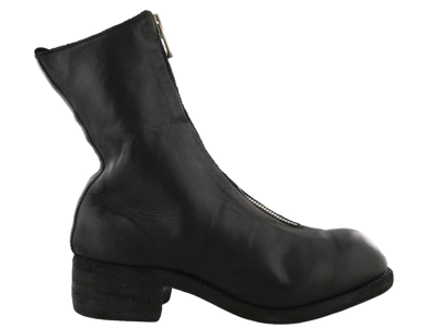 Guidi Mid Front Zip Boots In Black