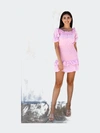 Anna-kaci Smocked Off-shoulder Dress In Pink